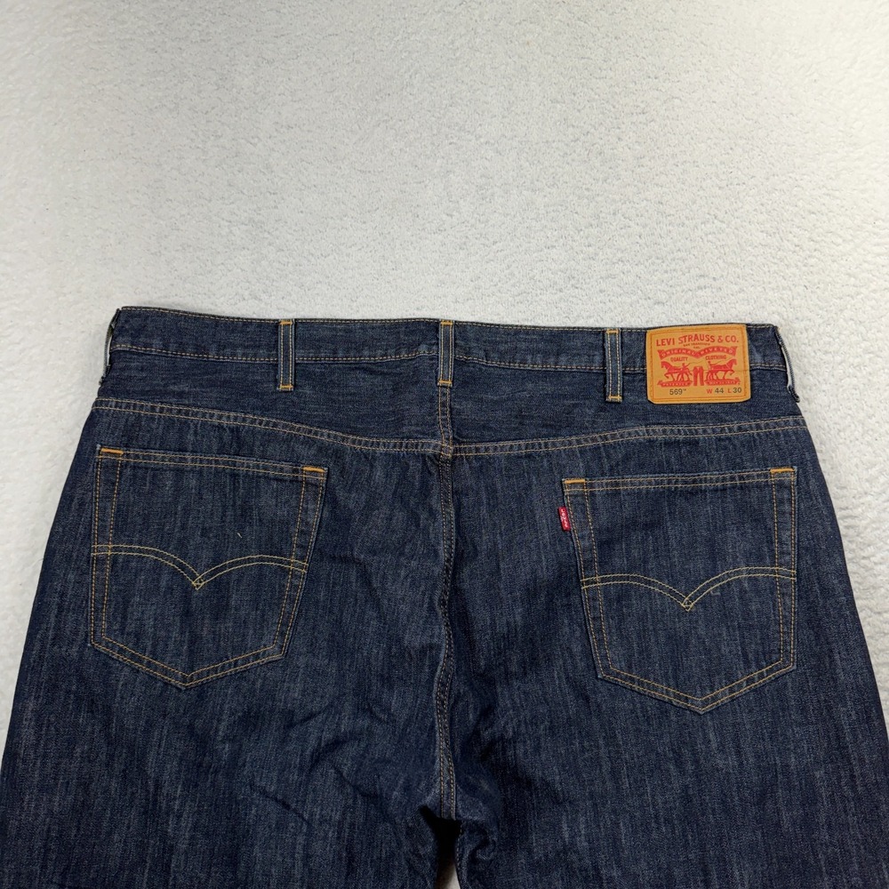 Levis 569 Loose Straight Jeans Mens 44x30 (44x27) Blue Baggy Relaxed Fit Denim - Picture 11 of 12